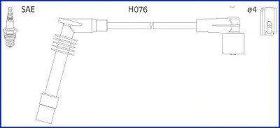 HITACHI OPEL К-кт высоковольтных проводов Omega B,Vectra B 2.0 94- HITACHI HITACHI-HUCO 134251
