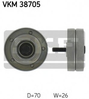 Ролик модуля натяжителя ремня SKF VKM 38705