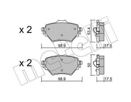 Тормозные колодки MT METELLI 22-0987-0