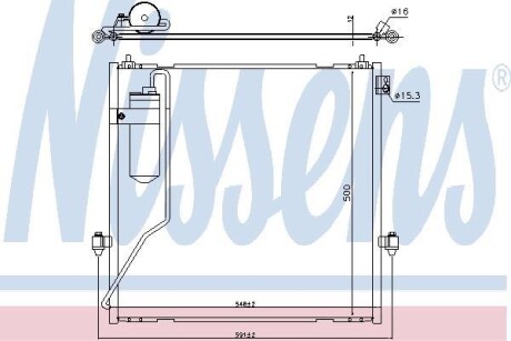 Радіатор кондиціонера NISSENS 940472