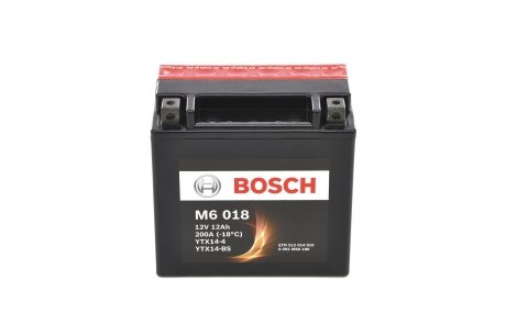 Акумулятор для мото AGM 12V 12 А*ч 200А BOSCH 0092M60180 (фото 1)