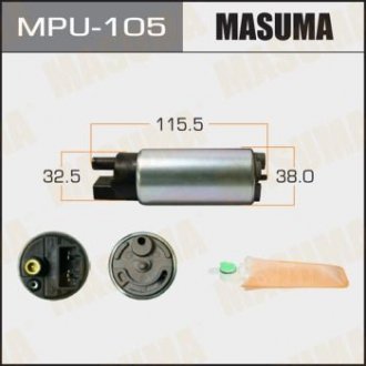 Бензонасос, с фильтром сеткой MASUMA MPU105 (фото 1)