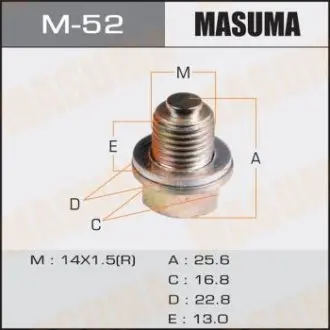 Болт маслосливной С МАГНИТОМ MASUMA M52