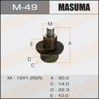 Болт маслосливной С МАГНИТОМ MASUMA M49