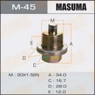 Болт маслосливной С МАГНИТОМ MASUMA M45