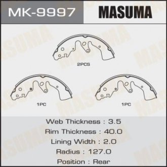 Колодки барабанні MASUMA MK9997 (фото 1)