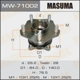 Підшипник ступиці MASUMA MW71002