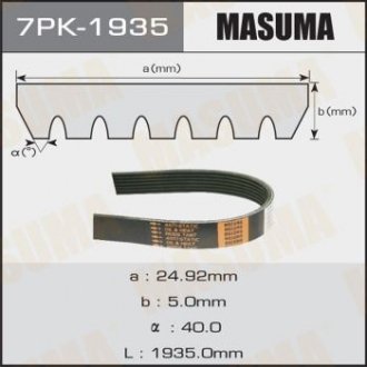 Ремінь струмковий MASUMA 7PK1935 (фото 1)