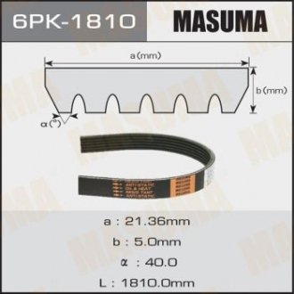Ремінь струмковий MASUMA 6PK1810 (фото 1)