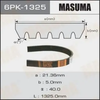 Ремінь струмковий MASUMA 6PK1325