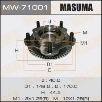 Подшипник ступици MASUMA MW71001