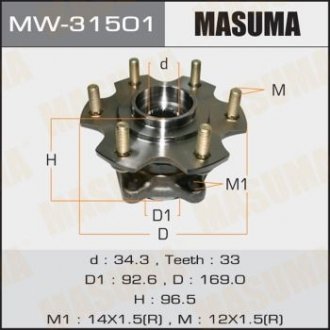 Підшипник ступиці MASUMA MW31501 (фото 1)