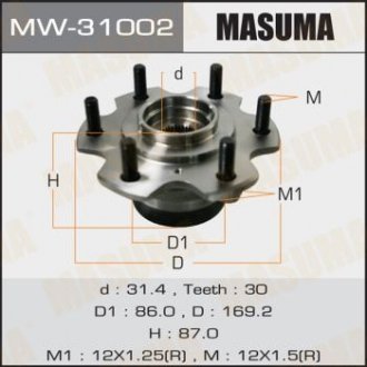 Подшипник ступици MASUMA MW31002
