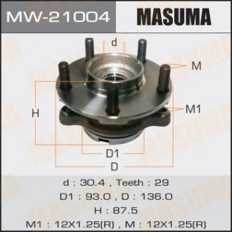Підшипник ступиці MASUMA MW21004 (фото 1)