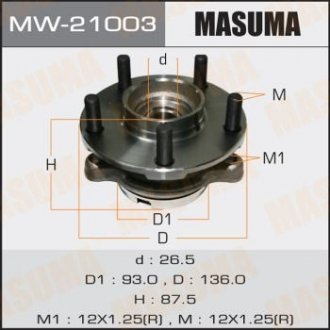Підшипник ступиці MASUMA MW21003