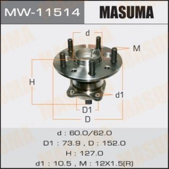 Підшипник ступиці MASUMA MW11514