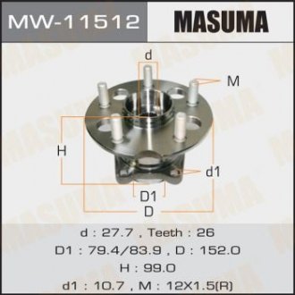 Підшипник ступиці MASUMA MW11512