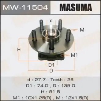 Підшипник ступиці MASUMA MW11504