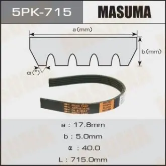Ремень ручейковый MASUMA 5PK715