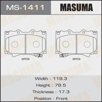 Колодки дисковые MASUMA MS1411 (фото 1)