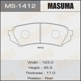 Колодки дисковые MASUMA MS1412 (фото 1)