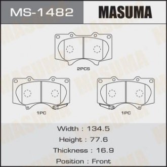 Колодки дискові MASUMA MS1482 (фото 1)