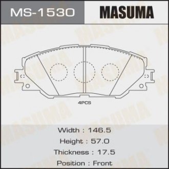 Колодки дискові MASUMA MS1530 (фото 1)