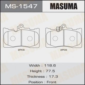 Колодки дисковые MASUMA MS1547 (фото 1)