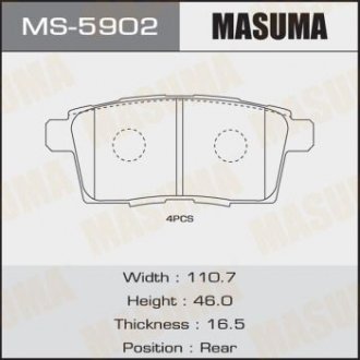 Колодки дисковые MASUMA MS5902 (фото 1)