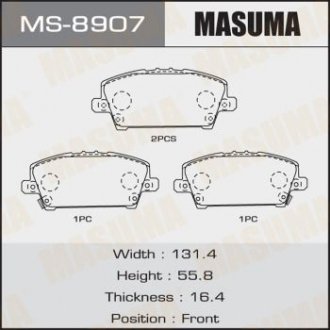 Колодки дискові MASUMA MS8907 (фото 1)