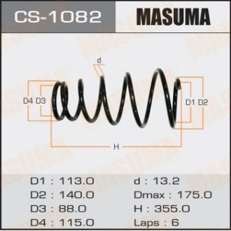 Пружина подвески MASUMA CS1082 (фото 1)