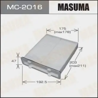 Салонный фильтр MASUMA MC2016