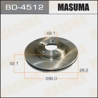 Диск гальмівний MASUMA BD4512 (фото 1)