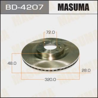 Диск гальмівний MASUMA BD4207
