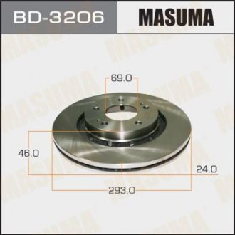 Диск гальмівний MASUMA BD3206