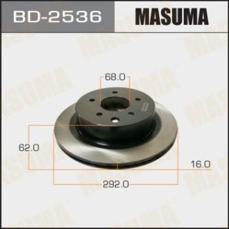 Диск гальмівний MASUMA BD2536 (фото 1)