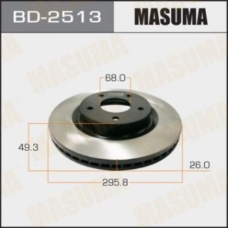 Диск тормозной MASUMA BD2513 (фото 1)