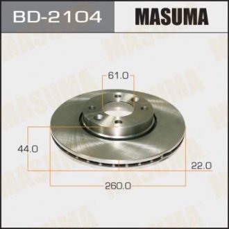 Диск тормозной MASUMA BD2104