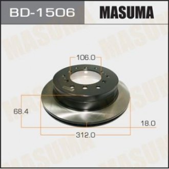 Диск тормозной MASUMA BD1506