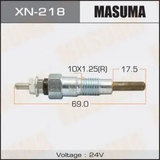 Фото запчасти Свеча накаливания PN-131 /SD23, SD25 (1/10/100) MASUMA XN218 Свеча накаливания PN-131 /SD23, SD25 (1/10/100) MASUMA XN218