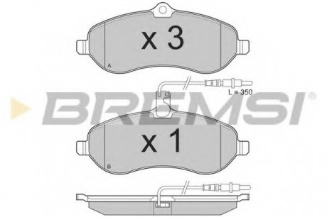 Тормозные колодки передние BREMSI BP3283