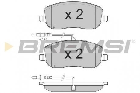 Тормозные колодки передние BREMSI BP3028