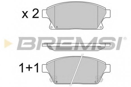 Тормозные колодки передние BREMSI BP3405 (фото 1)
