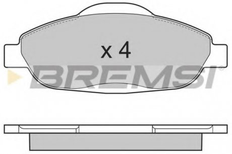Колодки тормозные передние BREMSI BP3364