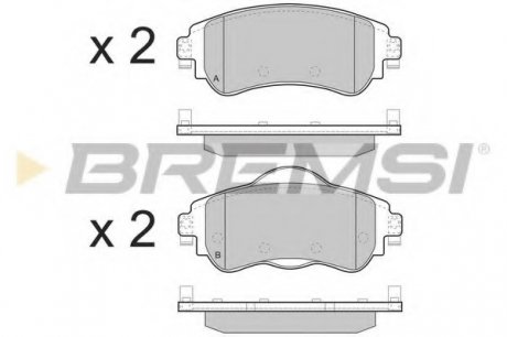 Колодки тормозные передние BREMSI BP3491 (фото 1)