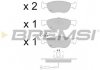 Гальмівні колодки перед. Fiat Bravo/Marea 96-02 (ATE) (156,3x52,6x17,6) BREMSI BP2667 (фото 3)