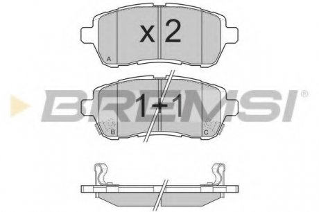 Гальмівні колодки перед. Ford Fiesta VI 08- (TRW) BREMSI BP3316