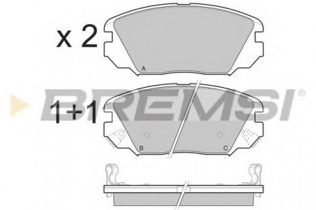 Колодки тормозные передние BREMSI BP3401