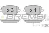 Гальмівні колодки перед. VW Polo 01-/Skoda Fabia 03-14 (TRW) (131,4x62,7x18,8) BREMSI BP3013 (фото 3)