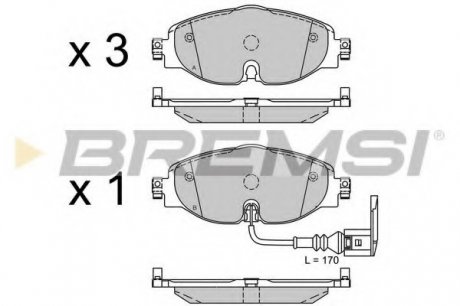 Колодки тормозные передние BREMSI BP3516